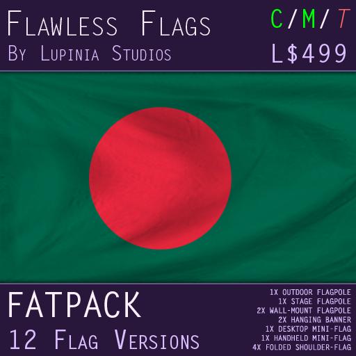 Bangladesh Flag (Fatpack, 12 Versions)