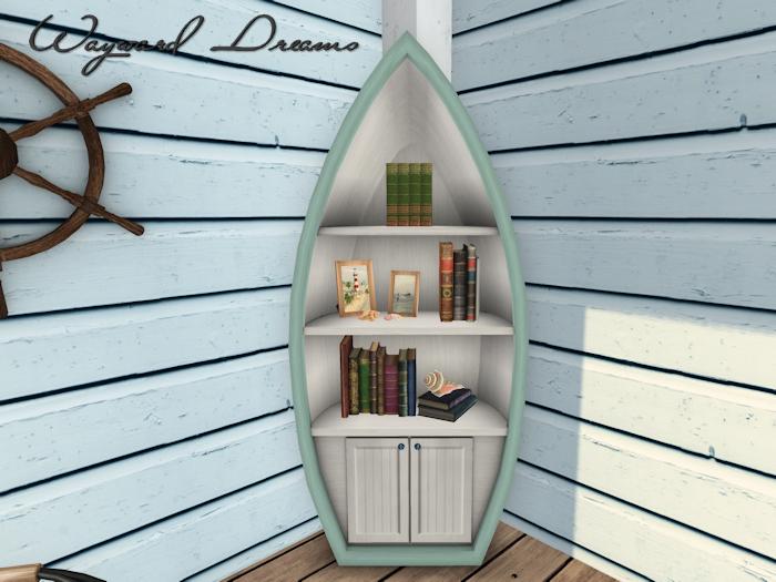 WD Boat Bookshelf Beach Shack