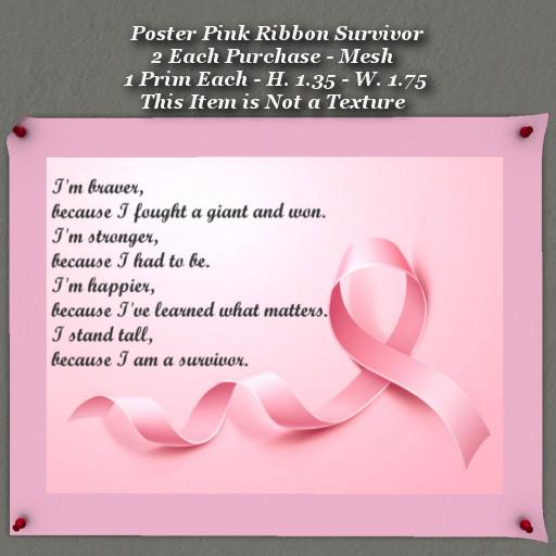 Poster Pink Ribbon Survivor