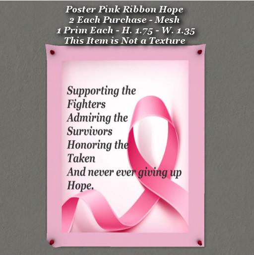 Poster Pink Ribbon Hope