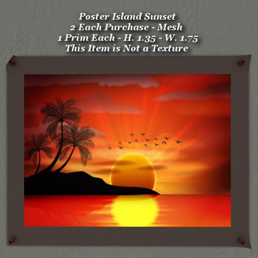 Poster Island Sunset