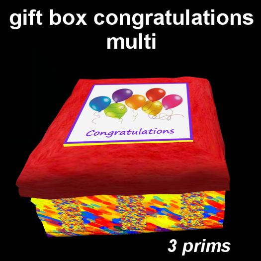 gift box congratulations - multi