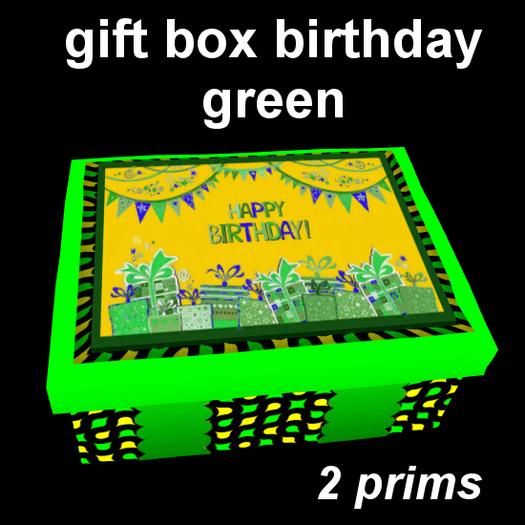 gift box birthday - green
