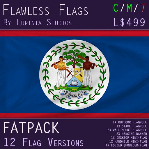 Belize Flag (Fatpack, 12 Versions)