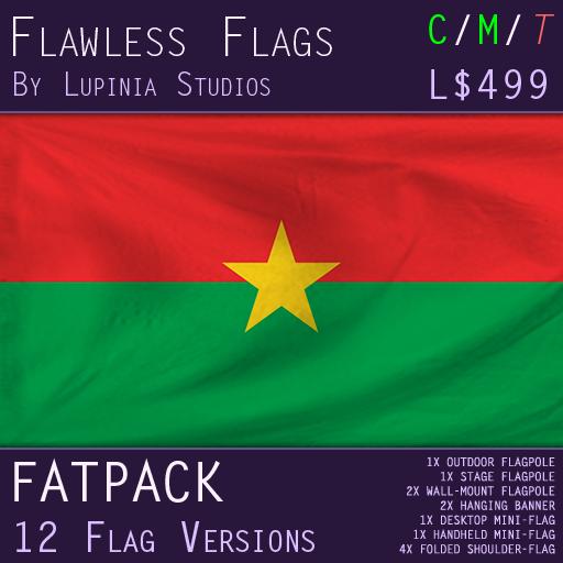 Burkina Faso Flag (Fatpack, 12 Versions)
