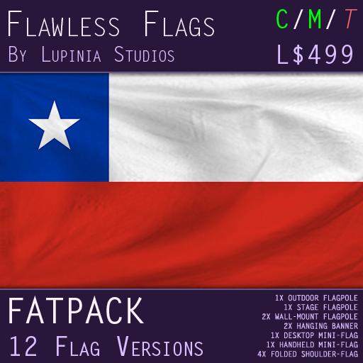 Chile Flag (Fatpack, 12 Versions)