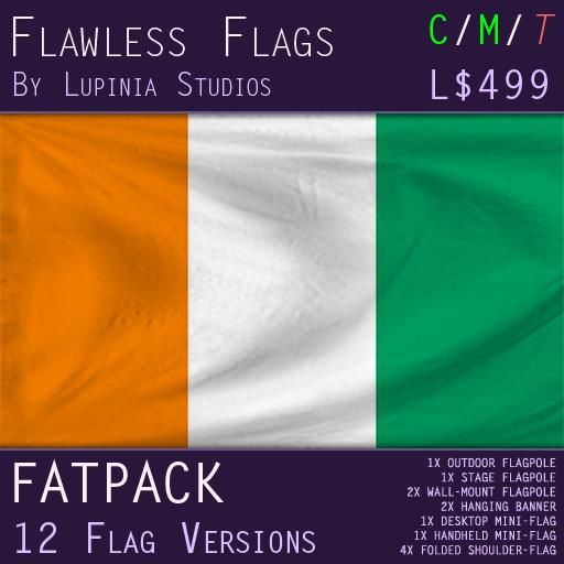 Cote d'Ivoire (Ivory Coast) Flag (Fatpack, 12 Versions)