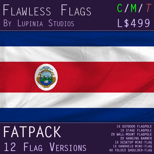 Costa Rica Flag (Full Kit, Boxed) - Flawless Flags