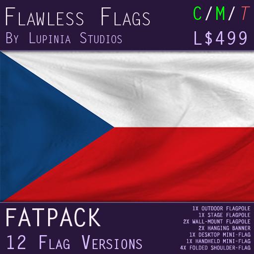 Czech Republic Flag (Fatpack, 12 Versions)