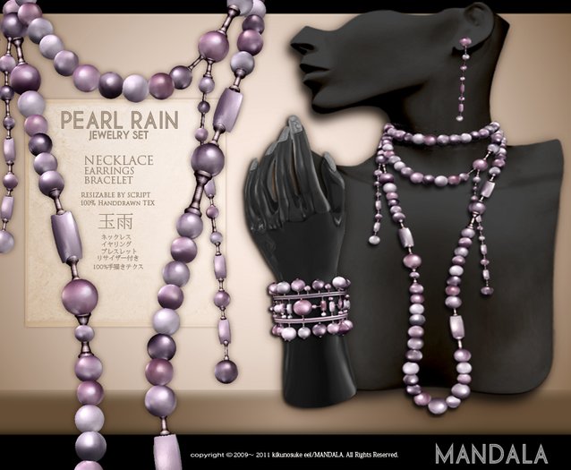 [MANDALA]pearl rain jewely set(purple)