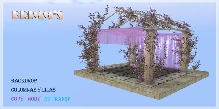 BACKDROP COLUMNAS Y LILAS BOX
