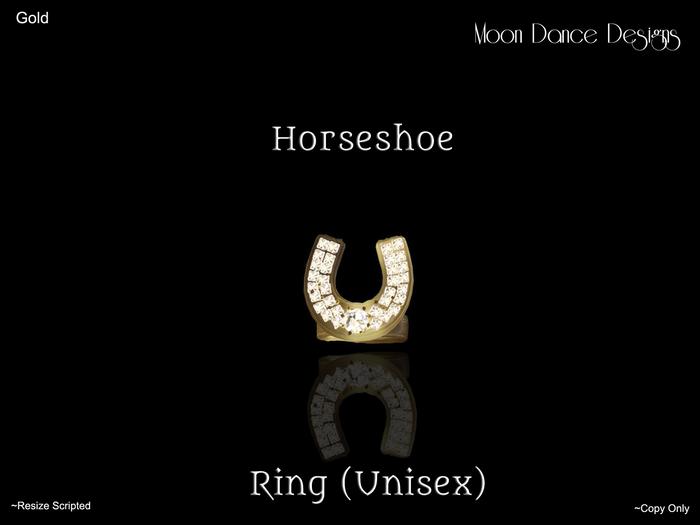 .:MDD:. Horseshoe Ring-Gold *Boxed*