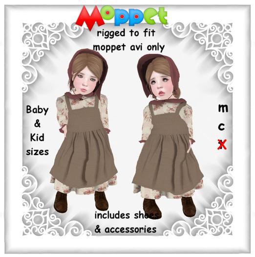 Moppet Little House Dress 1 Stripes Set