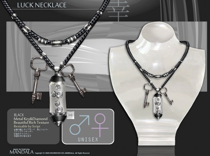 [MANDALA] LUCK Necklace/UNISEX/Black/mp