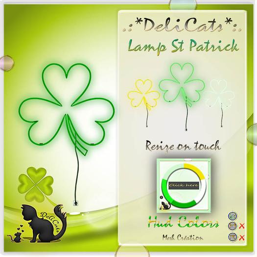 *-DeliCats-* Lamp St Patrick