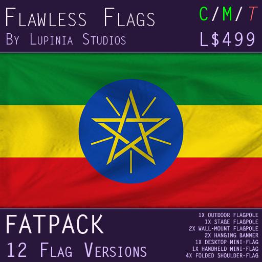 Ethiopia Flag (Fatpack, 12 Versions)