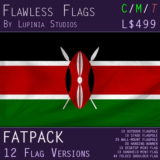 Kenya Flag (Fatpack, 12 Versions)