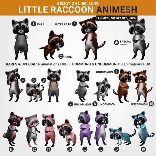 SEmotion Libellune Little Raccoon #17