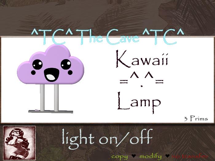 ^TC^ Kawaii cloud lamp purple stand