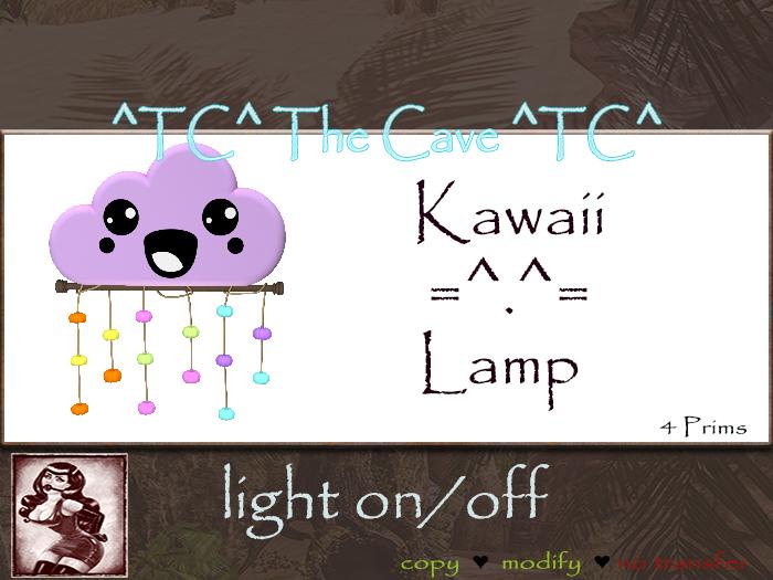 ^TC^ Kawaii cloud lamp purple