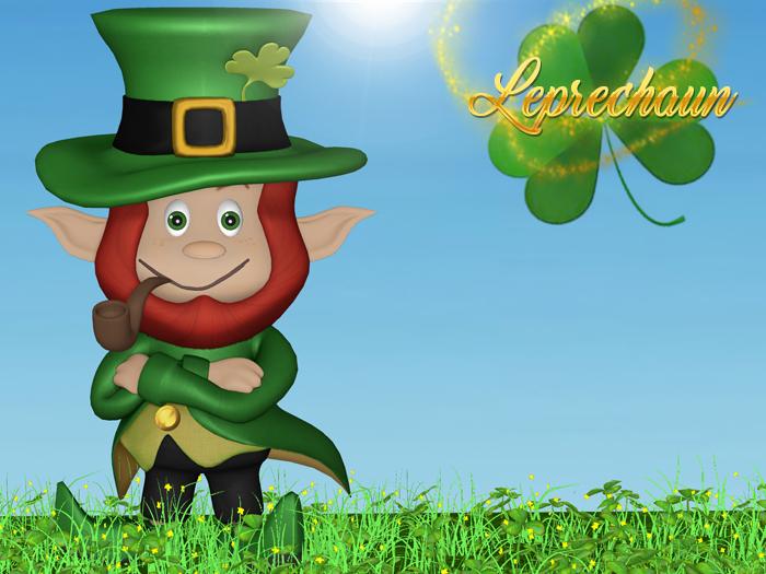 Townies Irish Leprechaun (touch pipe for shamrock smoke on/off)