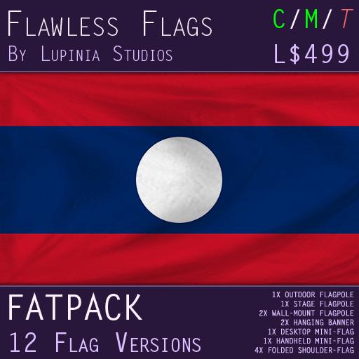 Laos Flag (Fatpack, 12 Versions)