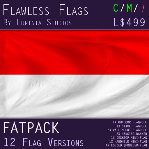 Indonesia Flag (Fatpack, 12 Versions)