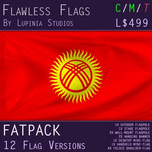 Kyrgyzstan Flag (Fatpack, 12 Versions)