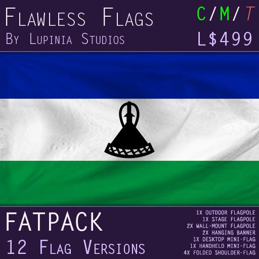 Lesotho Flag (Fatpack, 12 Versions)
