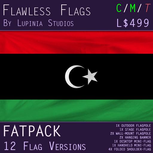 Libya Flag (Fatpack, 12 Versions)
