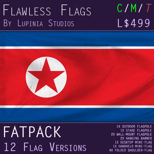 North Korea Flag (Fatpack, 12 Versions)