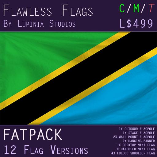 Tanzania Flag (Fatpack, 12 Versions)