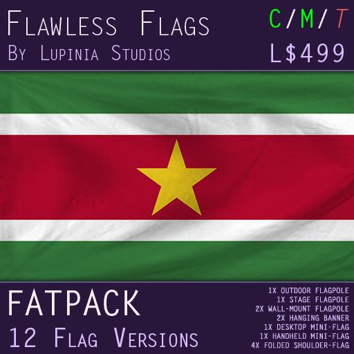 Suriname Flag (Fatpack, 12 Versions)