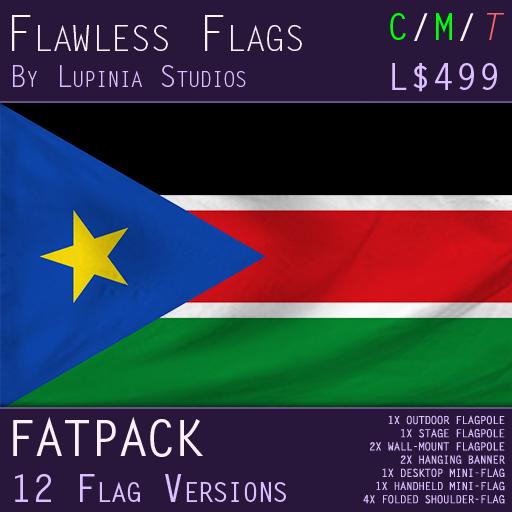 South Sudan Flag (Fatpack, 12 Versions)