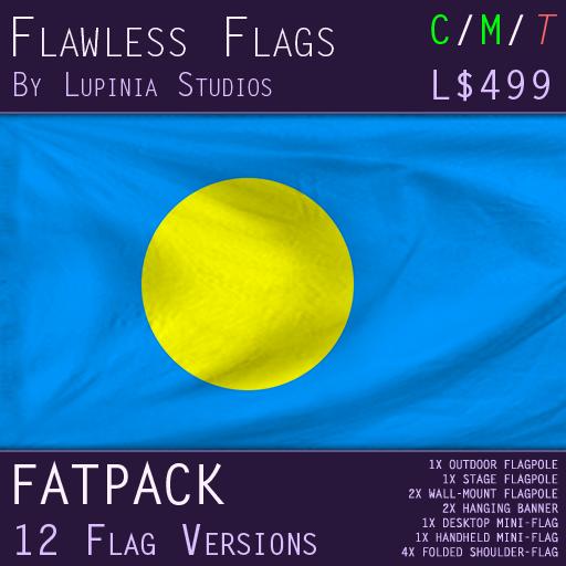 Palau Flag (Fatpack, 12 Versions)