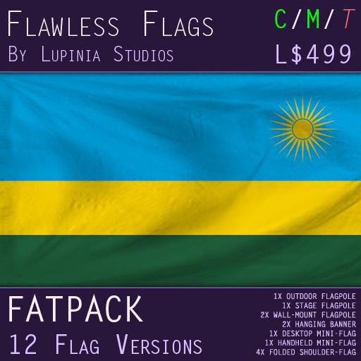 Rwanda Flag (Fatpack, 12 Versions)