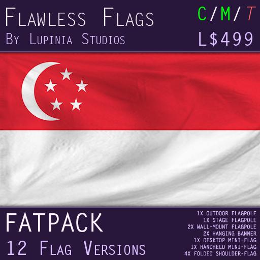 Singapore Flag (Fatpack, 12 Versions)