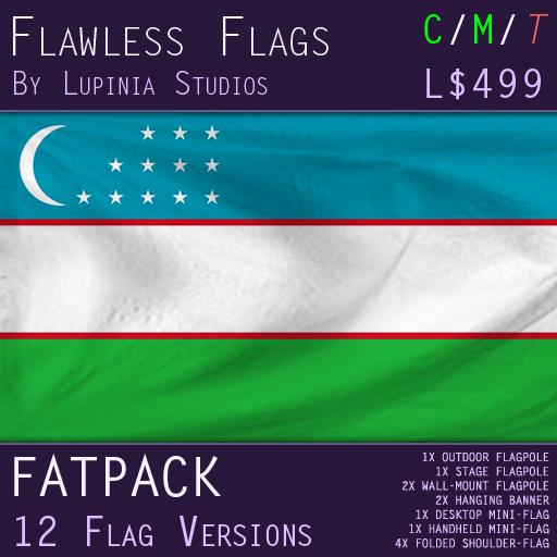 Uzbekistan Flag (Fatpack, 12 Versions)