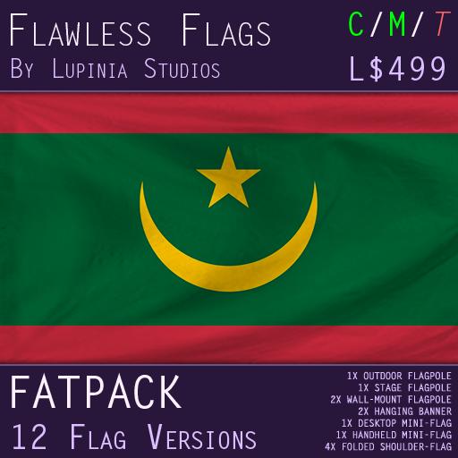 Mauritania Flag (Fatpack, 12 Versions)