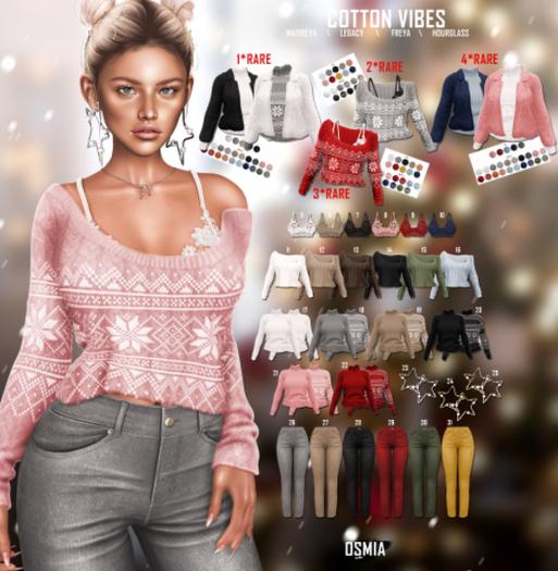 OSMIA - Cotton Vibes.Sweater & Bra - SHG - Nude - RARE