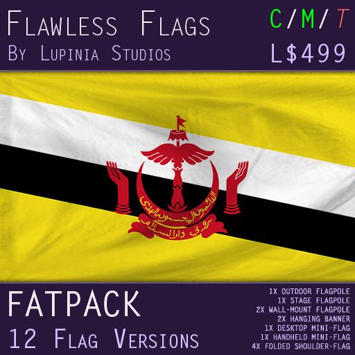 Brunei Flag (Fatpack, 12 Versions)