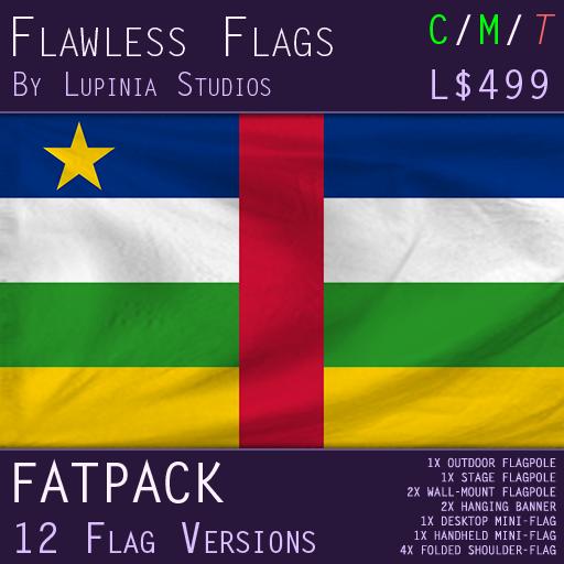 Central African Republic Flag (Fatpack, 12 Versions)