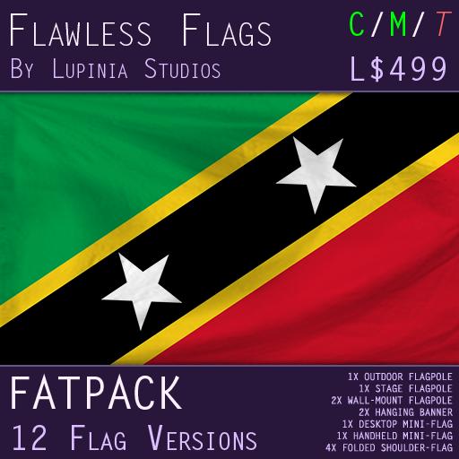 Saint Kitts and Nevis Flag (Fatpack, 12 Versions)