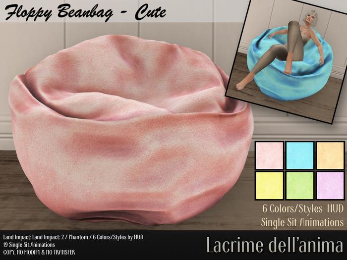 (BOX) Floppy Beanbag - Cute 6 Colors