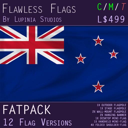 New Zealand Flag (Fatpack, 12 Versions)