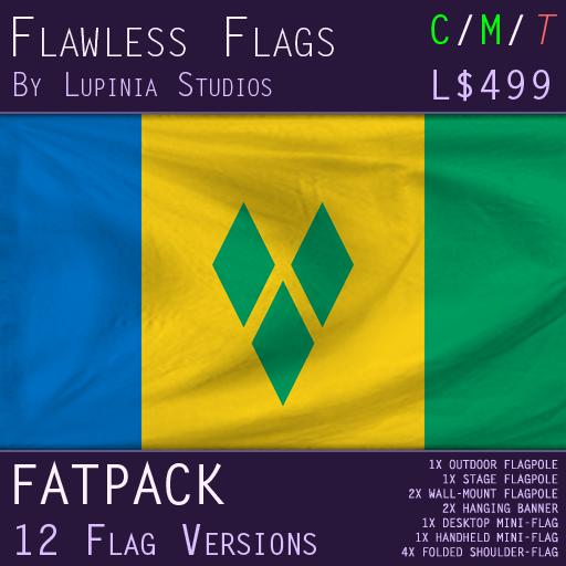 Saint Vincent and the Grenadines Flag (Fatpack, 12 Versions)