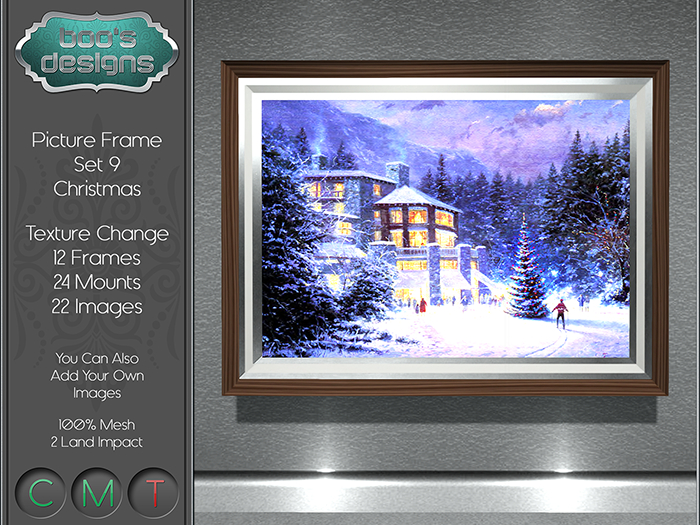 *BD* Picture Frame ~ Set 9 ~ Christmas with Texture Change