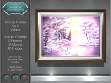 *BD* Picture Frame ~ Set 8 ~ Winter with Texture Change