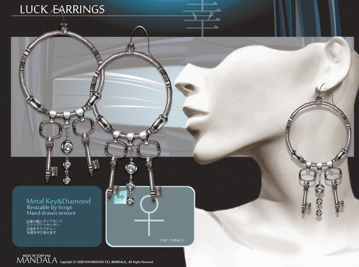 [MANDALA] LUCK Earrings /silver/mp