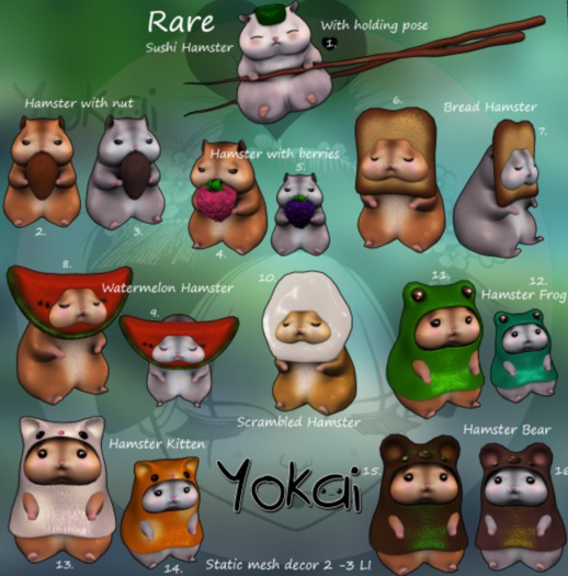 10.Yokai- Fluffy friend - Scrambled Hamster